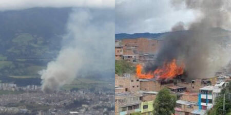 incendio en Barrio Caicedo de Pasto